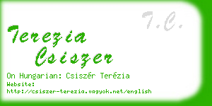 terezia csiszer business card