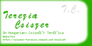 terezia csiszer business card